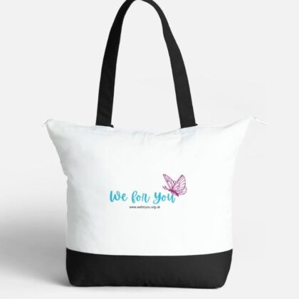 We for You Large Zipped Cotton Tote Bag